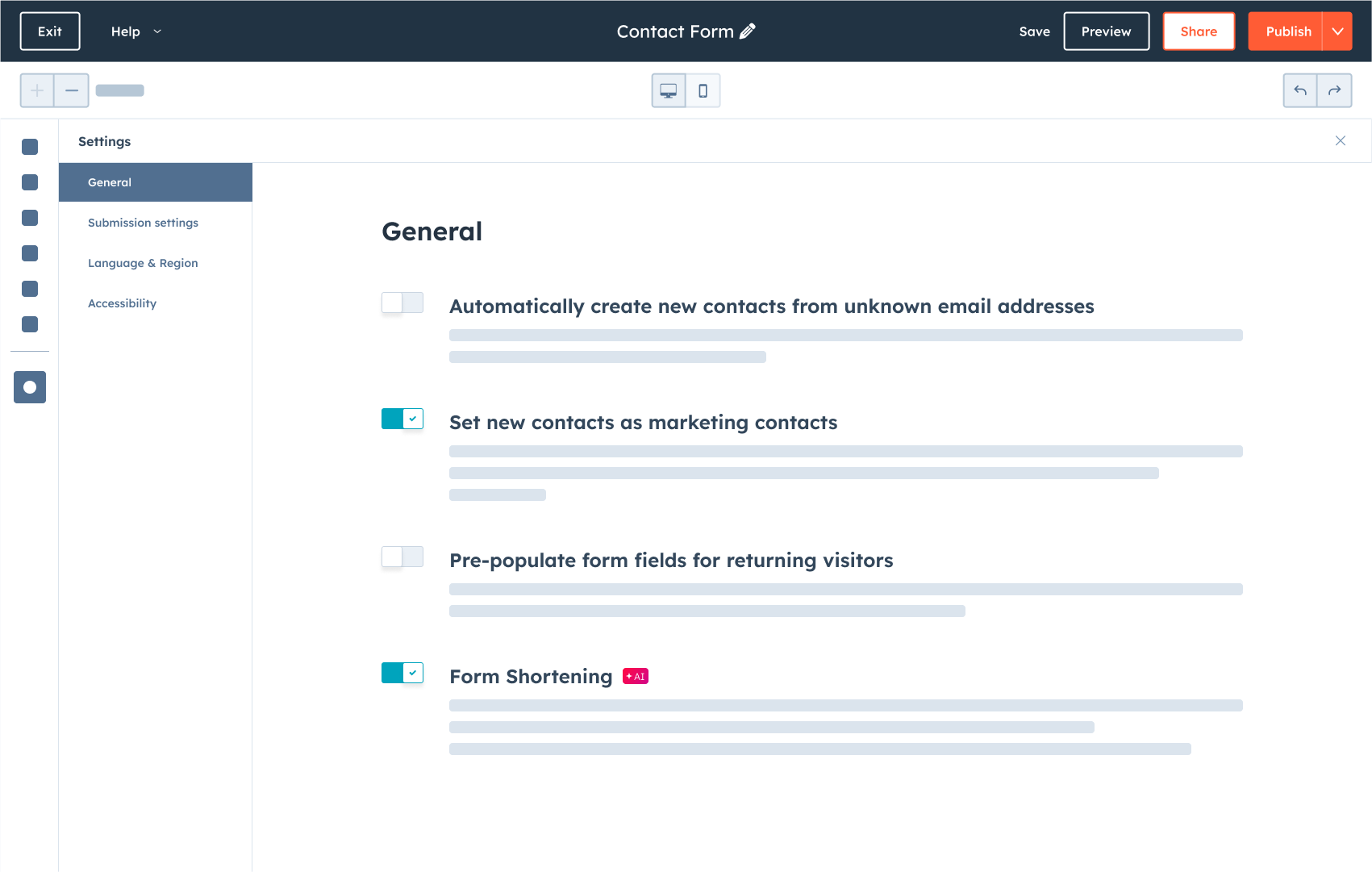 Copy of Form Shortening 2 _ Form Settings