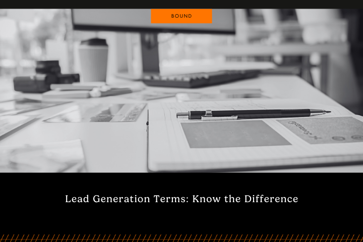 Illustration of the title “Lead Generation Terms You Should Know” in bold dark text on a clean background, surrounded by marketing icons—a magnet attracting user avatars, a bar chart, a target with an arrow, and a handshake—symbolizing key lead generation concepts.
