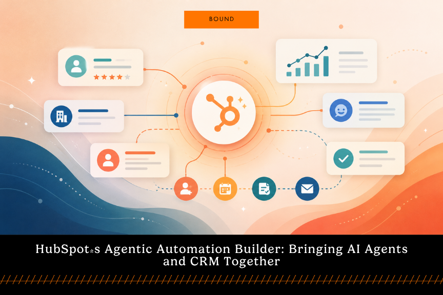 illustration showing how AI agents act within hubspot